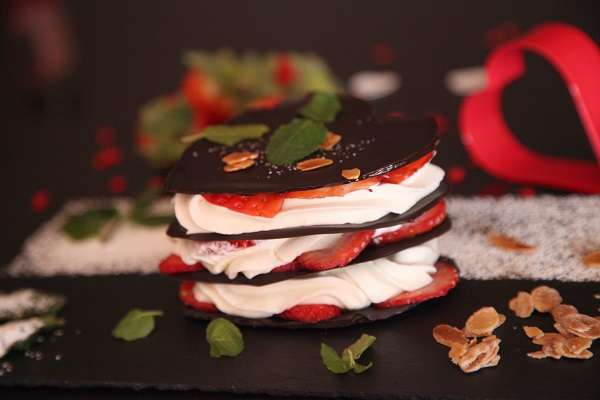 Valentine’s Lemon-Strawberry-Chocolate Millefeuille
&ndash; Il Fusti